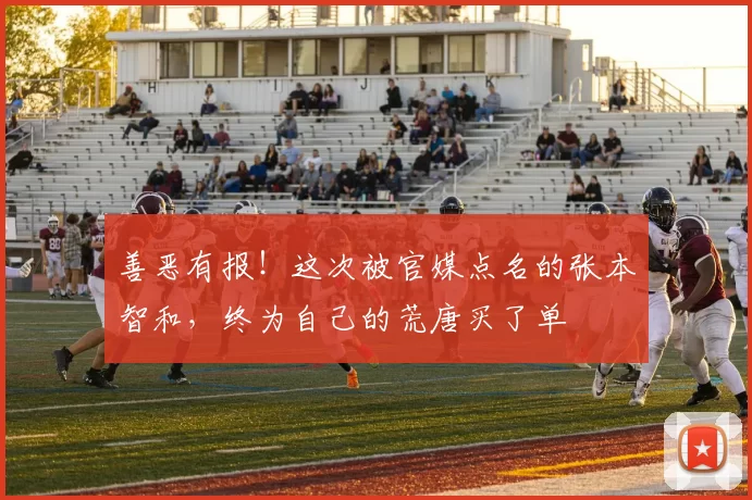 善恶有报！这次被官媒点名的张本智和，终为自己的荒唐买了单